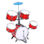 Large Drum Set with Chair Percussion Music Instrument Kids Toy - 1