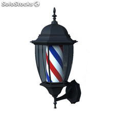 Laterne barber pole für professionellen Friseur - rot weiß blau 24x49 cm