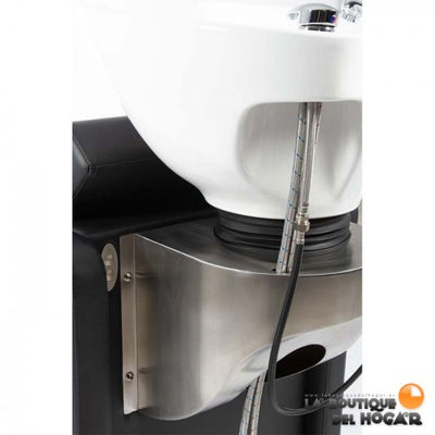 Lava-cabeças topo de gama com lavatório branco e apoio pés eléctrico - Metri - Foto 2