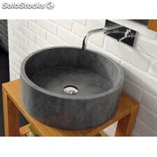 Lavabo bali negro 420x130