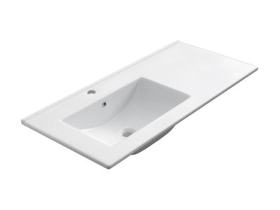 Lavabo ceramico Denia 101x46 per a mobile da bagno di 100x45 destra/sinistra - Foto 2