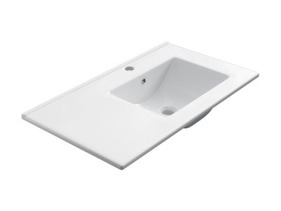 Lavabo ceramico Denia 81x46 per a mobile da bagno di 80x45 destra sinistra