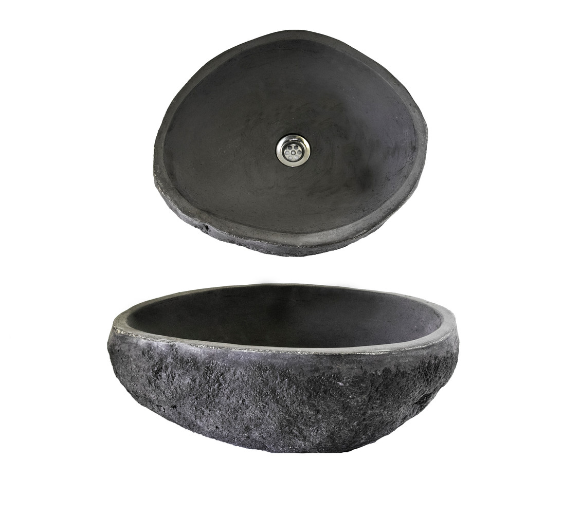 Lavabo de piedra MD007  Fregaderos de Piedra en color gris