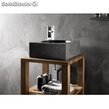 Lavabo versalles negro 400x400x150