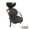 Lavacabezas sencillo de un seno con asiento tapizado Modelo L02 - color negro