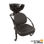 Lavacabezas sencillo de un seno con asiento tapizado Modelo L02 - color negro - 1