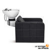 Lavador de cabeça com bacia basculante preta e espaço de armazenamento - Marvin - Foto 3
