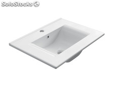 Lavamanos ceramica de 61x46 para mueble de 60x45cm. Serie O6046