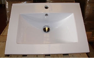lavamanos de cerámica extraplana 61x46 para mueble de 60x45. D6046