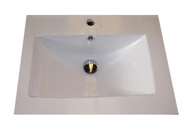 lavamanos de cerámica extraplana 61x46 para mueble de 60x45. D6046 - Foto 2