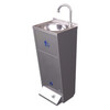 Lavamanos registrable c/pedestal un pulsador serie xs agua fría y caliente