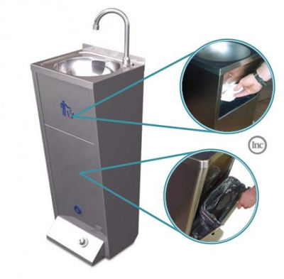 Lavamanos registrable c/pedestal un pulsador serie xs agua fría y caliente