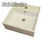 Lavatório de pousar cerâmica com escoadouro 405x405x165. Serie ceramSOk-40 - 1