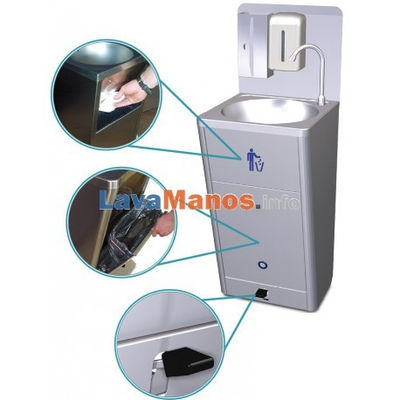 Lave-mains sur pied autonome et portable kit d&#39;eau chaude non inclus 3,4 litres