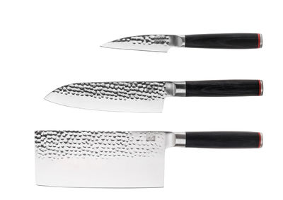 Le Set Asiatique KOTAI : 3 couteaux (couteau d&amp;#39;office + santoku + hachoir) - Photo 4