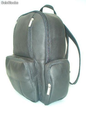 Leather backpack. Morral portacomputador. Laptop backpack. - Foto 2