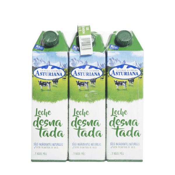 Comprar Leche Entera Sin Lactosa 6 unidades de 1L Central lechera Asturiana