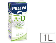 Leche semidesnatada puleva brik de 1 litro