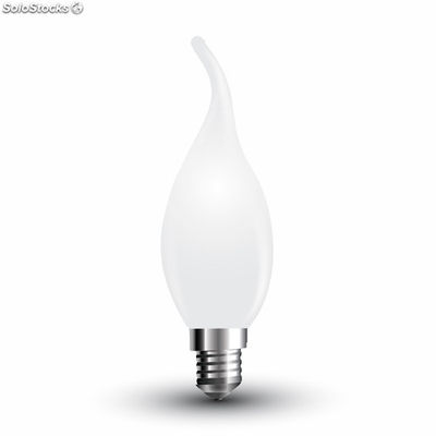 Led bombilla - 4w filament e14 blanco tipo vela llama blanco frio
