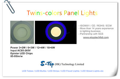 LED panel Iluminaciòn de interiores redondo cuadrado de DOBLE COLOR - Foto 5