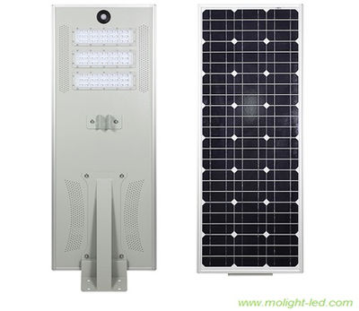 LED Solar Parking Lot Lights 80 Watts 150-160lm/Watt Mount Height 8-9m