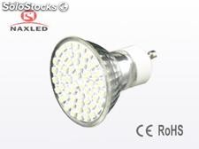 Led spot light 3w, gu10 base, 60pcs 3528 LEDs, glass cup lamp