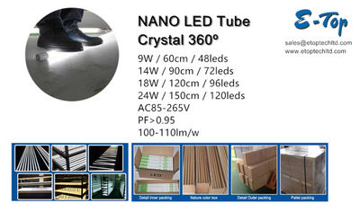 LED Tubos Iluminaciòn fluorescentes T5 T8 integrado LED Nano Tubo con cristal