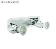 LED Wandleuchte Spot 2-fach mit Spiegel und schwenkbarem KÃ¶rper - 2 x GU10 5 W