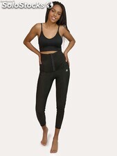 Legging réducteur avec fermeture à crochets et à œillets, Danna Negro-XL (46-48)