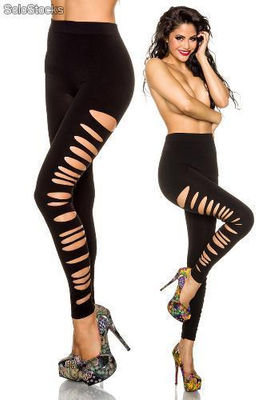 Leggings Schwarz mit seitliche Cutouts