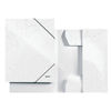 Leitz 3982 WOW carpeta de cartón con 3 solapas blanco metalizado