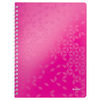 Leitz 4637 WOW cuaderno espiral A4 rayado 80gr 80 hojas rosa metalizado