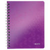 Leitz 4639 WOW cuaderno espiral A5 rayado 80 gramos 80 hojas violeta metalizado