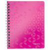 Leitz 4639 WOW cuaderno espiral A5 rayado 80gr 80 hojas rosa metalizado (2