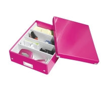 Leitz 6058 WOW caja de clasificación mediana rosa