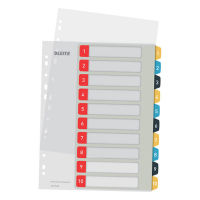 Leitz Cozy separadores imprimibles A4 con 10 pestañas (11 agujeros)
