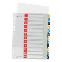 Leitz Cozy separadores imprimibles A4 con 12 pestañas (11 agujeros)