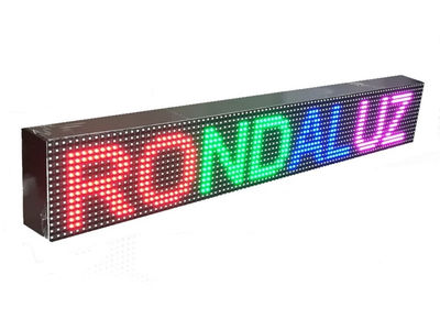 Letrero LED programable doble cara 96x16 cm RGB - Banderola LED