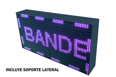 Letrero LED programable electrónico doble cara 64x32 cm Blanco - Banderola LED