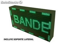 Letrero LED programable electrónico doble cara 64x32 cm Verde - Banderola LED