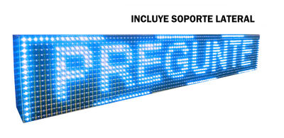 Letrero LED programable electrónico doble cara 96x16 cm Azul - Banderola LED