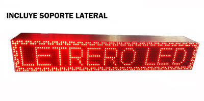 Letrero LED programable electrónico doble cara 96x16 cm Rojo - Banderola LED