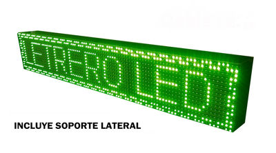 Letrero LED programable electrónico doble cara 96x16 cm Verde - Banderola LED