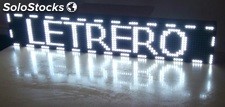 Letrero luminoso LED programable 192x16 cm Blanco.