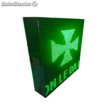 Letrero luminoso LED programable electrónico 64x64 cm Verde - Pantalla LED