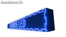 Letrero publicitario LED programable 160x16 cm Azul.