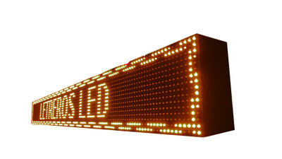 Letrero publicitario LED programable 160x16 cm Naranja ámbar