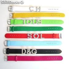 Lettres strass pour bracelet 18mm