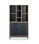 Librería modelo Alcoy 2 puertas 7 huecos acabado cera/negro, 90cm(ancho) - 1