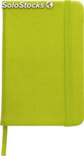 Libreta A6 de goma elástica y marca páginas en color